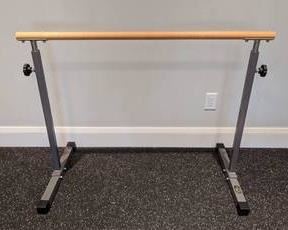 GoFit Workout Barre. Measures 48” wide and the height is adjustable.