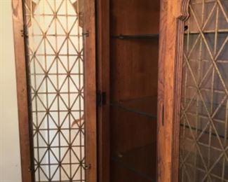 Vintage China Cabinet - wire insets in glass doors