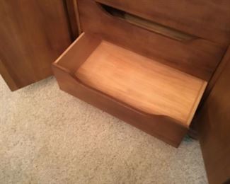 Set of 3 drawers on one side of Vintage China Cabinet