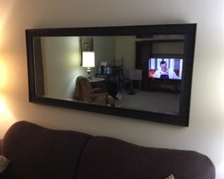 Mirror over sofa