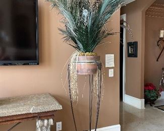 8 ft tall faux palm arrangement 