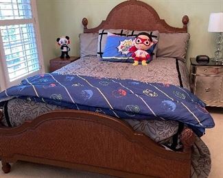 queen bed (air mattress on a frame)
