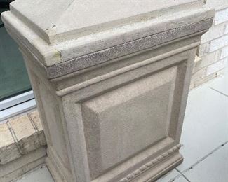 faux concrete trash can