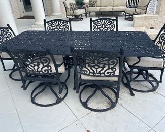 patio dining table with 6 chairs from The Fire House Casual Living Store