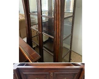 Marge Carson display cabinet, currently off its base