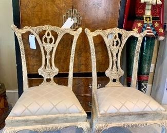 pair of Maitland Smith chairs