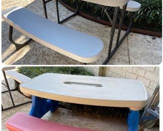 Kid sized picnic tables