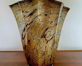 Art glass vase, made in Poland $42