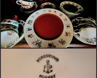 33pcs PORSGRUND "Wedding" dinnerware made in Norway #19