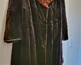 Vintage sheared beaver coat with mink collar $85 NOW HALF OFF!