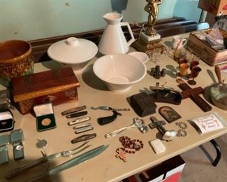 LIGHTERS, KNIVES, RELIGIOUS COLLECTIBLES 