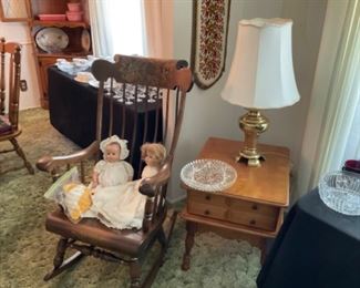 OLD DOLLS AND ROCKER