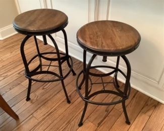 Pair of matching bar stools…26” high.   Counter top height use. $250 each new…presale $90 each