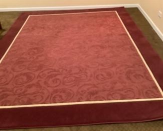 8x10 two tone red rug ….has been cleaned