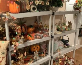 Lots of fall and Easter decorations