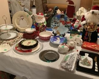 Christmas plates, serving pieces and more