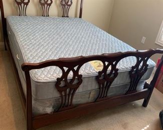 #1	 queen bed frame mahogany 	 $175.00 
