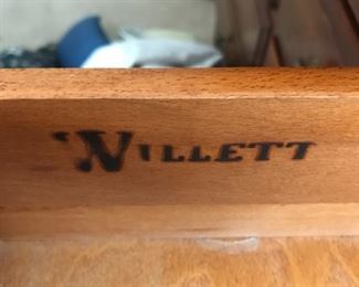 #4	full/queen 4 post bed by Willet 	 $275.00 
