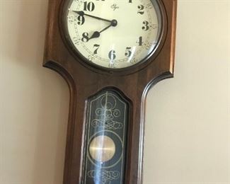 #38	Elgin Wood Wall Clock - 28" Tall	 $35.00 
