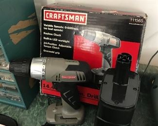 #56	Craftsman Battery Operated Drill (w 2/charger)	 $30.00 
