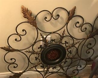 #81	Metal Wall Hanging w/center Red Medallion - 29" Tall	 $20.00 
