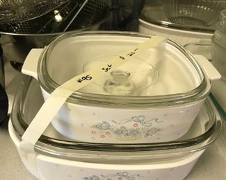#95	Set of 2 corning Ware Casserole Dishes w/lid	 $20.00 
