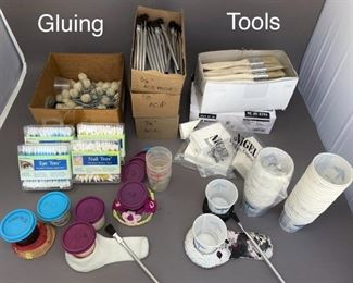 Tools for gluing; entire set $30. 