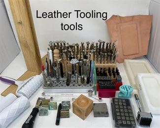 Leather tooling stamps starting at $5 - $40.   Leather forms $15. Embossing rollers $5. Perforator tool $25. 