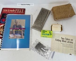 Tools and books for felting lot $25