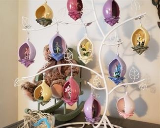 Bradford Exchange Secret Gardens porcelain hanging ornaments