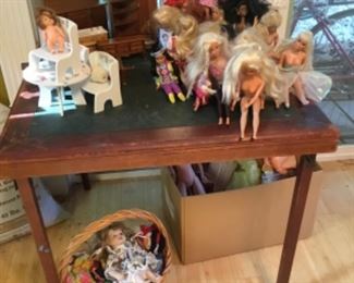 Vintage Barbies, dolls & doll Furniture 