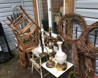 Chairs, lamps, home goods