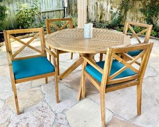 Teakwood Patio Table & 4 Chairs