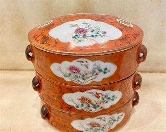 Asian Porcelain Stacked Bowls