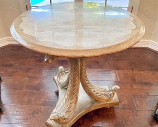 French Style Pedestal Side Table