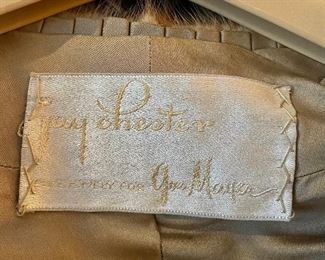 Label on mink stole