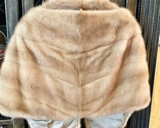 Additional photo of back of mink stole