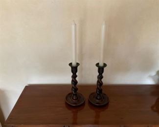 WOOD CANDLE STICKS. TWIST. $ 20.00
