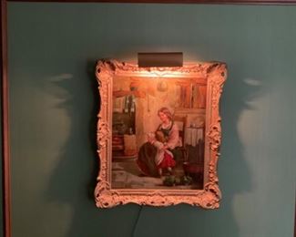 OIL PAINTING.  MOTHER AND CHILD $650.00