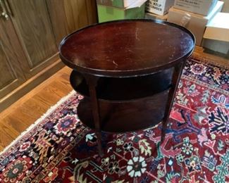 MAHOGANY OVAL SIDE TABE. $ 45.00