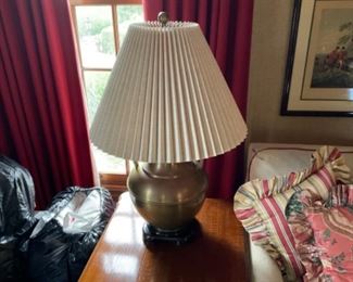 BRASS LAMPS. PAIR. $ 75.00