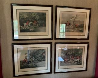 HUNT PRINTS 4 IN THE SET. $ 125.00