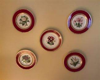 FIVE DECORATED PLATES $ 35.00 SET