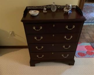 MAHOGANY SIDE SEVER.  BRASS PULLS.  250.00