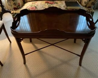 MAHOGANY SIDE TABLE. $ 125.00