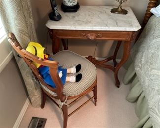 SMALL MARBLE TABLE $ 125.00