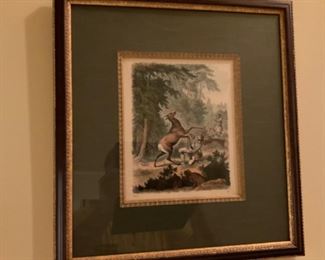 ANIMAL HUNT PRINTS. SET OF 5   $ 150.00