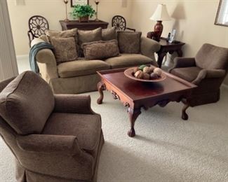 SOFA $ 250.00.  EASY CHAIRS. EACH. $ 95.00 COFFEE TABLE $ 150.00