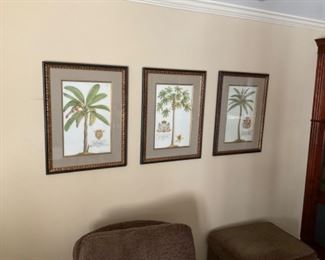 THREE PALMS TREES PRINTS $ 125.00