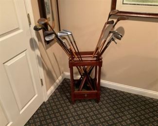 RACK OF GOLF CLUBS. $ 150.00